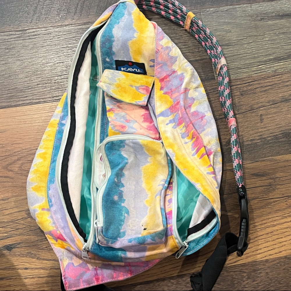 Kavu Multicolor Watercolor Sling Bag